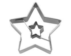 Ausstecher Stern in Stern 4 cm