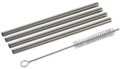 Trinkhalme 4-er Set mit Bürste 13cm