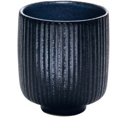 Playground Becher Nara hoch Relief; 320 ml, 8x9.5 cm (ØxH); schwarz; 6 Stück / Pack
