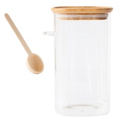 Vorratglas mit Bambusdeckel 1.4l und Messlöffel 15ml