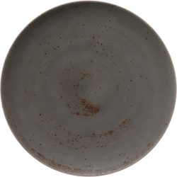 Pottery Unique Darkgrey Teller flach rund coupe 26cm