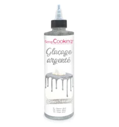 Schokoladengeschmacksglasur Drip Cake Silber 130g