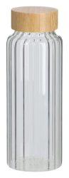 Glasflasche Rillen m.D. 1l