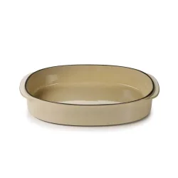 Caractère rechteckige Platte34X25cm muskatnuss
