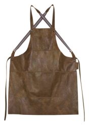 Schürze Hosenträger vint.brown