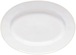 Beja Platte oval 30x21.6 H3.3cm weiss-creme