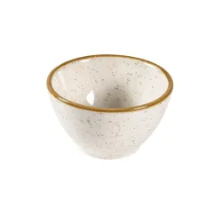 Churchill Dip Schale Stonecast Barley White; 60 ml, 7 cm (Ø); weiss/braun; rund; 12 Stück / Pack