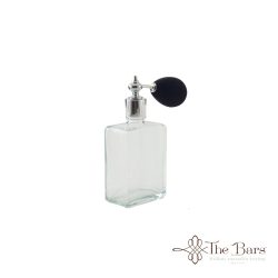 Liquor Atom. Square Glass Bott.100ML Bulb Spray