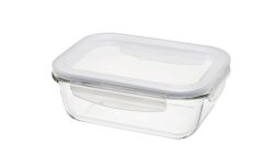 Lock&Lock - Boroseal Glasdose rechteckig 17.5x13x6.4 cm 630ml, One Size, Transparent