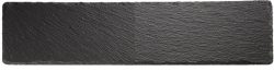 APS Untersetzer MORRA, 4er Set, Naturschiefer; 30x12x0.7 cm (LxBxH); schwarz; rechteckig