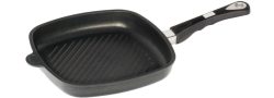 Induktion Eck-Pfanne 26x26cm, H4cm m. Grillboden