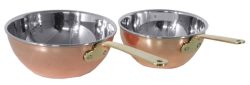Wok 12 cm aus Kupfer/Edelstahl