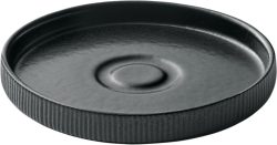 Playground Untertasse Nara Relief; 15x2.5 cm (ØxH); schwarz; rund; 6 Stück / Pack