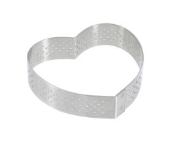 Tortenring Herzform perforiert D:8cm H:2cm