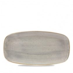 Churchill Chefs Oblong Platte Stonecast Peppercorn; 26.9x12.7 cm (LxB); grau/braun; rechteckig; 12 Stück / Pack