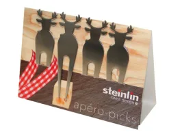 Apéropicks Hirsch Inox 4 Stk.