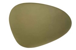 Tischset moosgrün, Leder, 30.5x39cm, oval