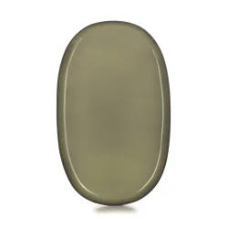 Caractère Servierplatte oval, 35.5x21.8x2.5cm, kardamom
