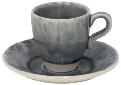 Handgefertigter Espressotasse „Madeira“ mit Untersetzer Costa Nova