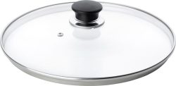 Glasdeckel mit Edelstahlrand D24cm