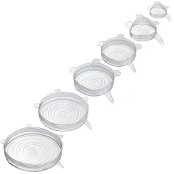 6er Set Round Frischhaltedeckel Silikon