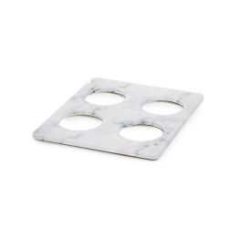 En Scene Platte GN 1/2 für 4 Karaffen Nacryl weiss marmor