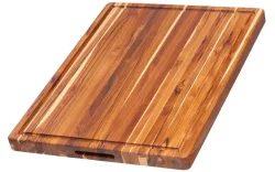 Schneidebrett Teakhaus Braun Holz 46 cm 61 cm - Farbe: Holzfarben - Material: Teakholz massiv - Schneidebrett