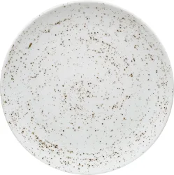 Pottery Unique white Teller flach rund coupe 15cm