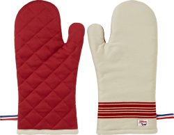 Ofenhandschuhe 2-tlg., 19 x 35cm, 100 Prozent Baumwolle, Rot