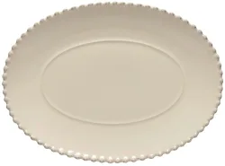 Pearl Platte oval 34.2x25cm H3.5cm cream