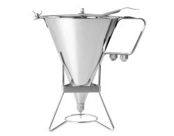 Eva- Kochen und Haushalt - Eva - Likör- und Fondanttrichter + 3 Tüllen rostfrei Ø 17,5cm, One Size