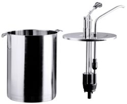 Dispenser rund 10 l mit Behälter