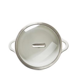 Bombance Glasdeckel mit Edelstahlgriff für Kasserolle D26cm