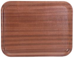 Tablett rechteckig 60x45cm, rutschfest Farbe: Mahagoni
