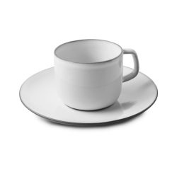 Equinoxe Espressotasse m. Untert. D13cm H7cm 8cl weiss cumu.