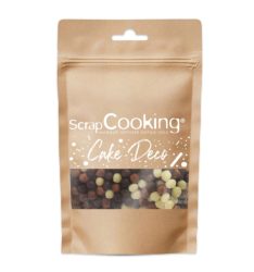 Deko Schoko Perlen Mini gemischt weiss-milch-schwarz 40g
