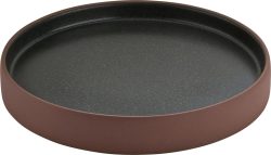 Playground 2in1 Teller flach halbtief braun schwarz 21cm H3c