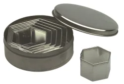 Teigausstecher Set 6tlg Sechseck