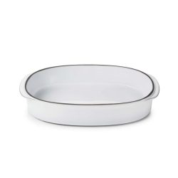 Caractère rechteckige Platte34X25cm kumu. weiss