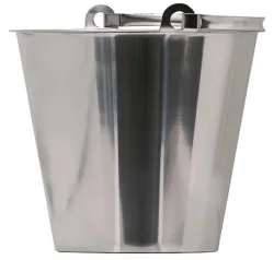 Eimer ohne Bodenreif 10lt graduiert Edelstahl D30cm H24.5cm
