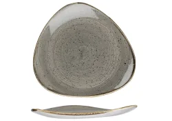 Churchill Teller Stonecast Peppercorn dreieckig; 19.2 cm (B); grau/braun; dreieckig; 12 Stück / Pack