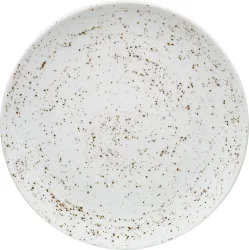 Pottery Unique white Teller flach rund coupe 23cm