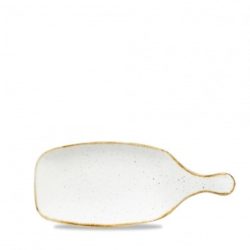 Churchill Platte Stonecast Barley White mit Griff; 12.3x28.4 cm (LxB); weiss/braun; rechteckig; 6 Stück / Pack