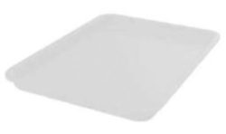 Schale rechteckig 28x21x2cm 0.5 lt weiss farbecht Plexiglas