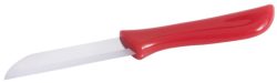 Küchenmesser mit rotem Griff, glatte Klinge 7cm