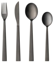 Sen Besteckset 24tlg 18/10 schwarz
