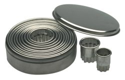 Teigausstecher Set 12tlg Ringe gezackt