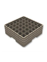 Gläserkorb geschlossen 36Fächer 4 Aufsatz Glas maxD7.3 H24cm