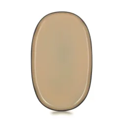 Caractère Servierplatte oval, 35.5x21.8x2.5cm, muskatnuss
