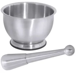 Mörser mit Stössel, Edelstahl